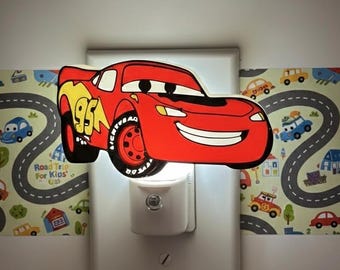 Kids Car Night Light, Night Light for Boys, Toddler Night Lamp, Soft Glow Bedroom Light, Car Lover Gift, Nursery Decor