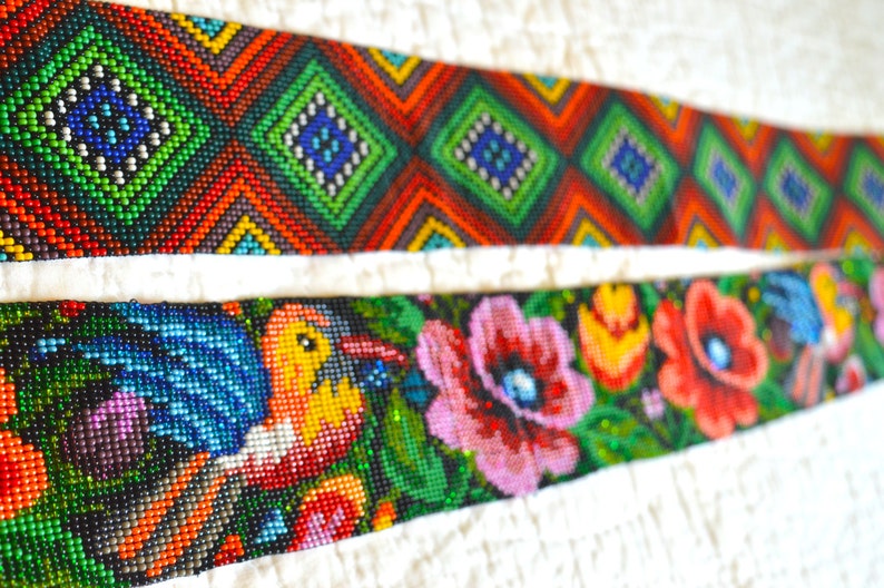 Indigenous Seed Bead Belt Hand Woven Large Ceremony Peyote Etsy