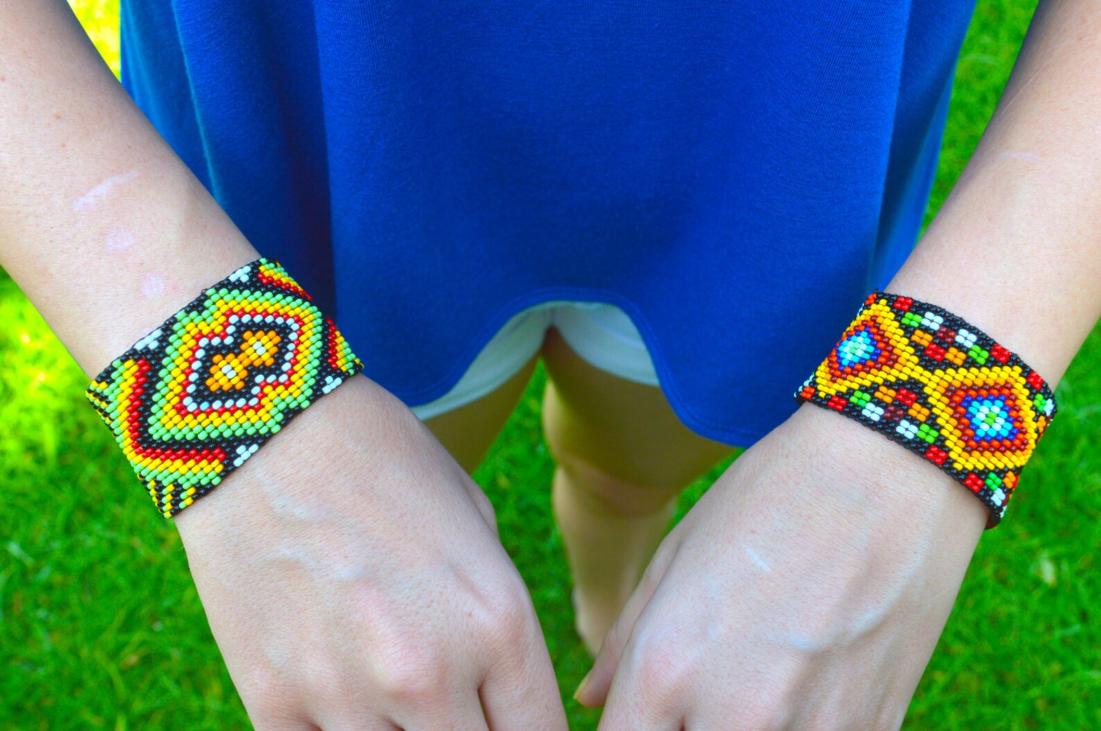 Sacred Wrist Bracelets Hand Woven Beaded Ceremony Medicine Prayer Shaman Boho Festival Gear Etsy