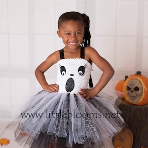 Little Girl Ghost Tutu Dress for Girls, Toddler Girl Halloween Costume ...
