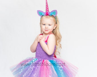 Unicorn birthday outfit tutu, Unicorn headband for girls, Unicorn costume girls, Cake smash outfit girl, Unicorn dress, Unicorn tutu dress