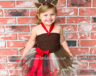 Reindeer tutu dress for girls, Toddler girl reindeer costume kids, Girls christmas dress size 8, Christmas photo outfit, Tween girl costume