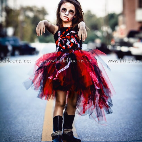 Zombie Tutu Dress Girls Zombie Costume Kids Toddler Girl pic image