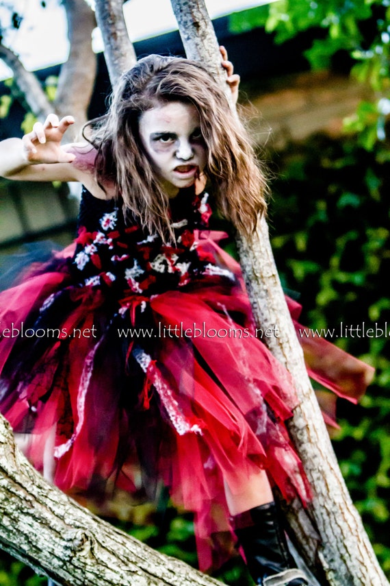 Kids Zombie Cheerleader Halloween Costume