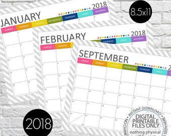 Printable calendar | Etsy