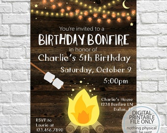 fall birthday invite etsy