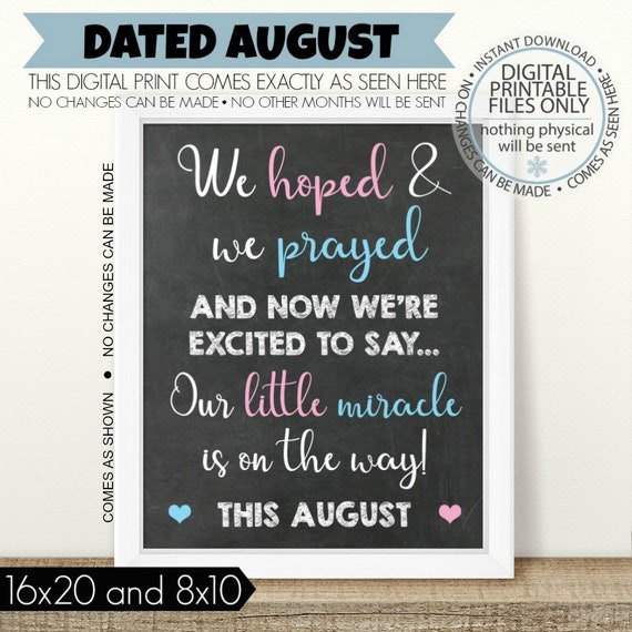 Perfect for Pregnancy Announcements – Miracle Prints