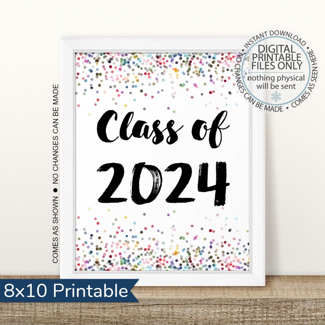 Class of 2024 Graduation Sign Senior Pictures Photo Prop Etsy