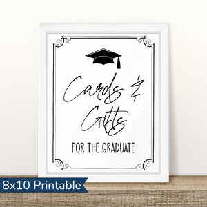 Cards and Gifts for the Graduate, Printable Graduation Sign, Class of 2025, 2025 Graduation Printable, Open House Sign, Graduation Sign