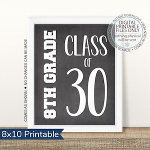 Printable First Day of Eighth Grade 2025-2026, First Day of School, First Day Picture, First Day Photo Prop, chalkboard sign, first day sign