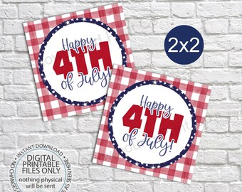 Printable 4th of July Tags, 4th of July Gift Tags, Happy 4th of July, Patriotic Printable, 4th of July Favor Tags
