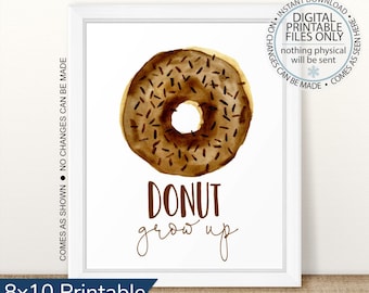 Sinal de festa de rosquinha imprimível, rosquinha cresce para impressão, sinal de chá de bebê de rosquinha, decoração de rosquinha, festa de aniversário de rosquinha, rosquinha de polvilhar bebê