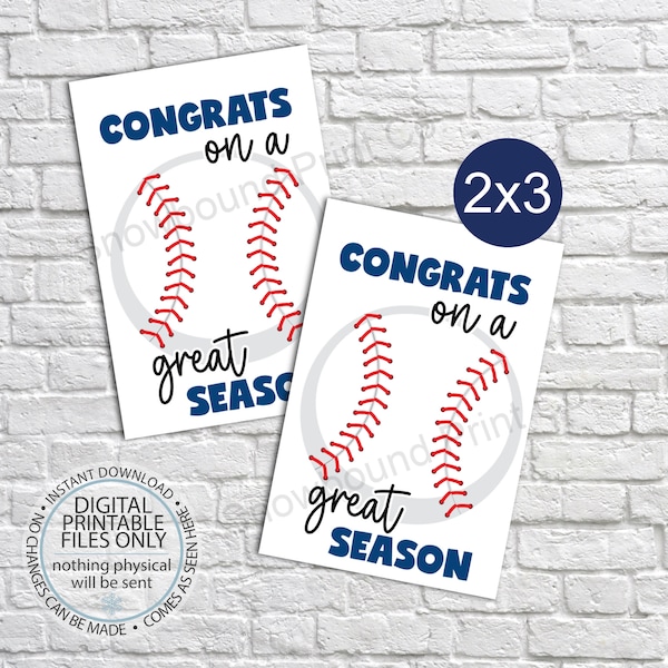 Printable Thank You Gift Tag for Baseball Coach, Gift idea for Baseball Coach Dad, Sports Thank You Tag, Thanks for a Great Season