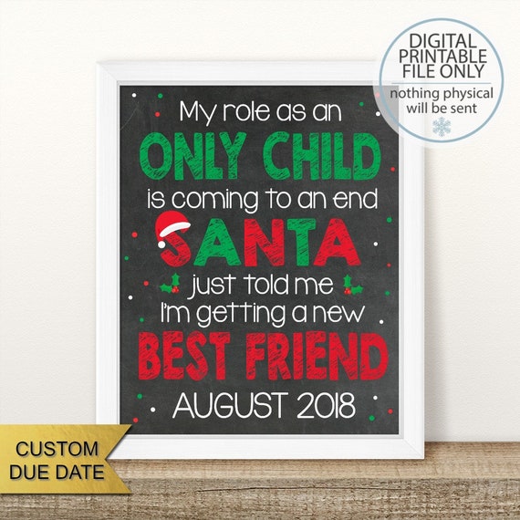 PRINTABLE Christmas Pregnancy Announcement New Best Friend