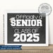 I'm a Senior, First Day of Senior Year Sign, Printable First Day, Back ...