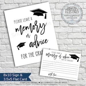 Letreros y tarjetas con consejos para graduarse, consejos para graduarse, deseos de graduación, recuerdos, graduación de la escuela secundaria y la universidad