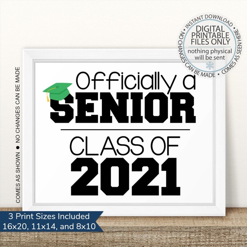 I'm a Senior First Day of Senior Year Sign Printable | Etsy