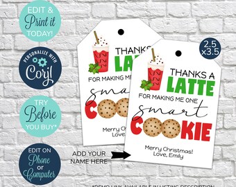 EDITABLE One Smart Cookie Tags Printable Thank You for Making | Etsy