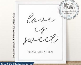 Love Is Sweet Zeichen, Love Is Sweet, Candy Bar Zeichen, Dessert Bar Zeichen, Hochzeitsschild, Hochzeit Gefälligkeiten Tischschild, Hochzeit Geschenke