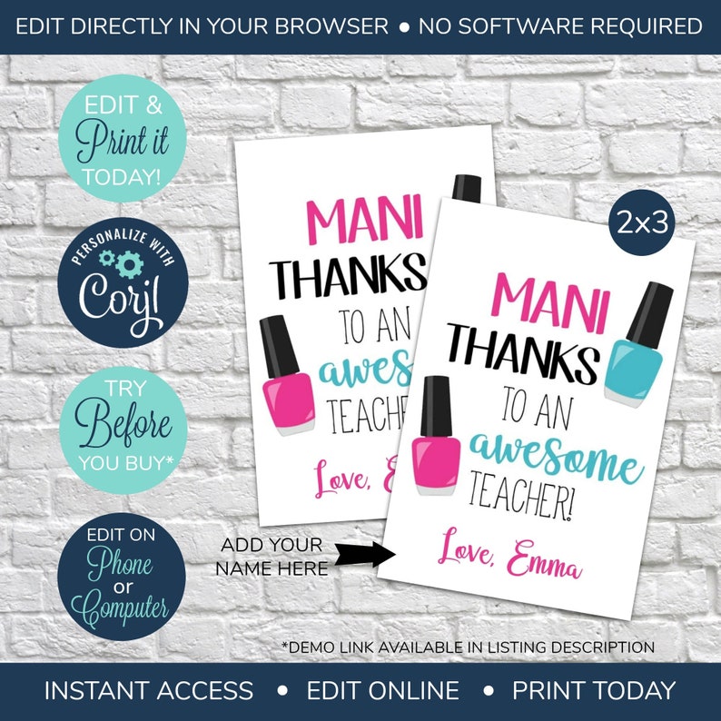 EDITABLE Mani Owing Instructor Tag, Printable Thank On your own For Becoming an Incredible Instructor, Trainer Appreciation Reward Tags, Trainer thank yourself tag graphic about Mani Thanks Free Printable named EDITABLE Mani Owing Instructor Tag, Printable Thank Oneself For Becoming an Amazing Instructor, Trainer Appreciation Reward Tags, Trainer thank your self tag