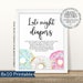 Donut Late Night Diapers Game, Printable Donut Baby Shower Sign ...