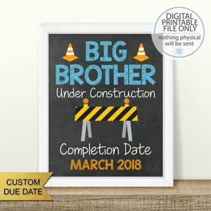 PRINTABLE Pregnancy Announcement, Big Brother Announcement, Sibling Announcement, Baby Number 2, Big Brother Sign, 2nd Baby, 2nd Pregnancy