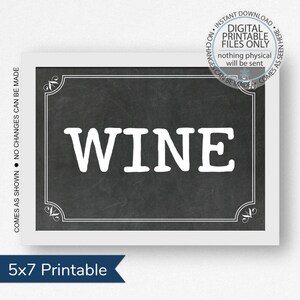 Printable Wine Sign, Open House Sign, Wedding Sign, Drink Station sign, Drink sign, Beverage Station, Food Station Sign, Bridal Shower