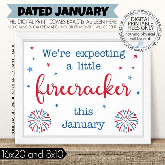 PRINTABLE Memorial Day Little Firecracker Growing By One Heart And Two Feet Chalkboard Sign 4th of July Pregnancy Announcement