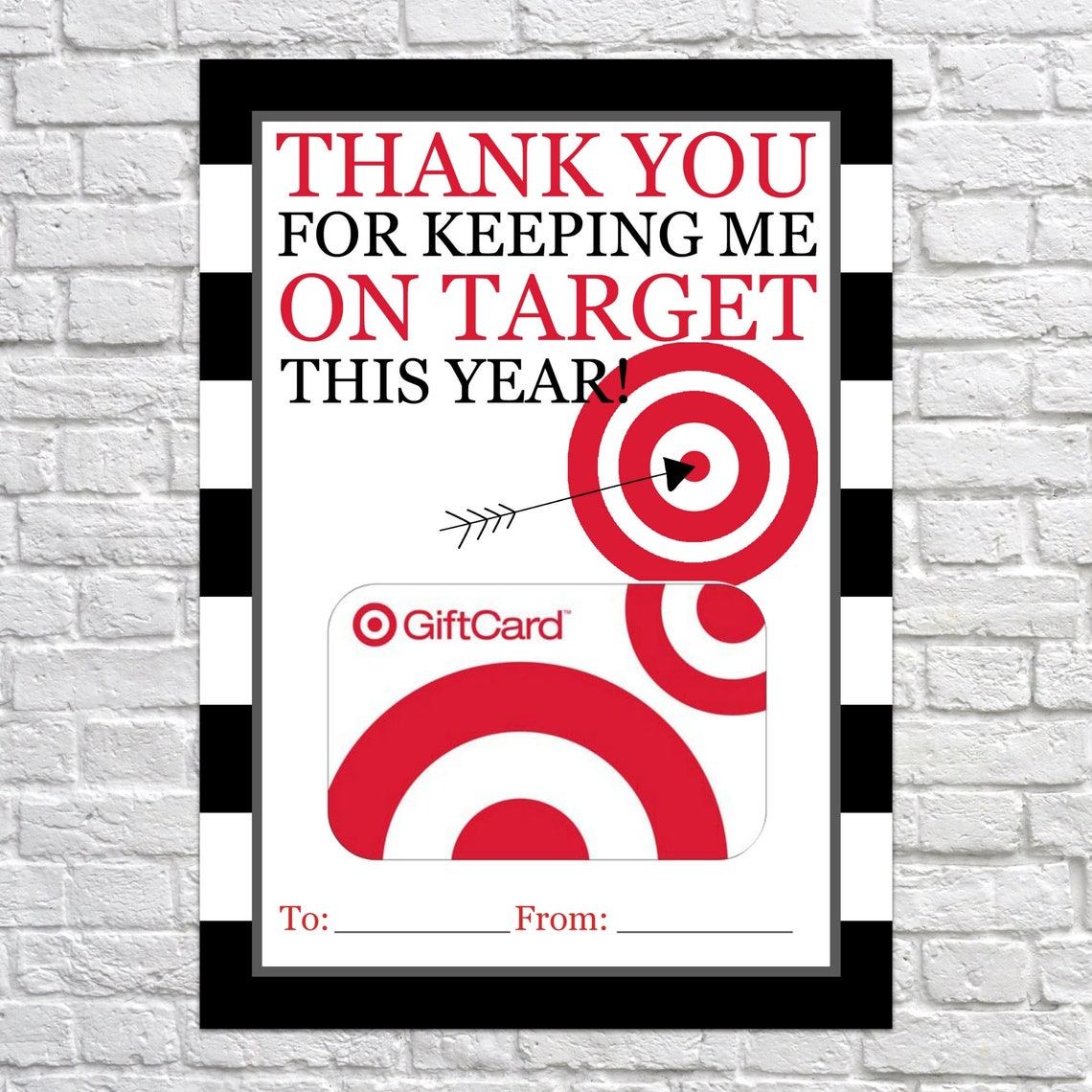 Printable Teacher Gift Thanks for keeping me on Target