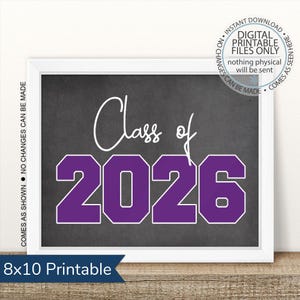 Printable Class of 2026 Graduation Sign, Senior Pictures Photo Prop, Back to School Sign, Graduation Party Decoration, Open House Sign