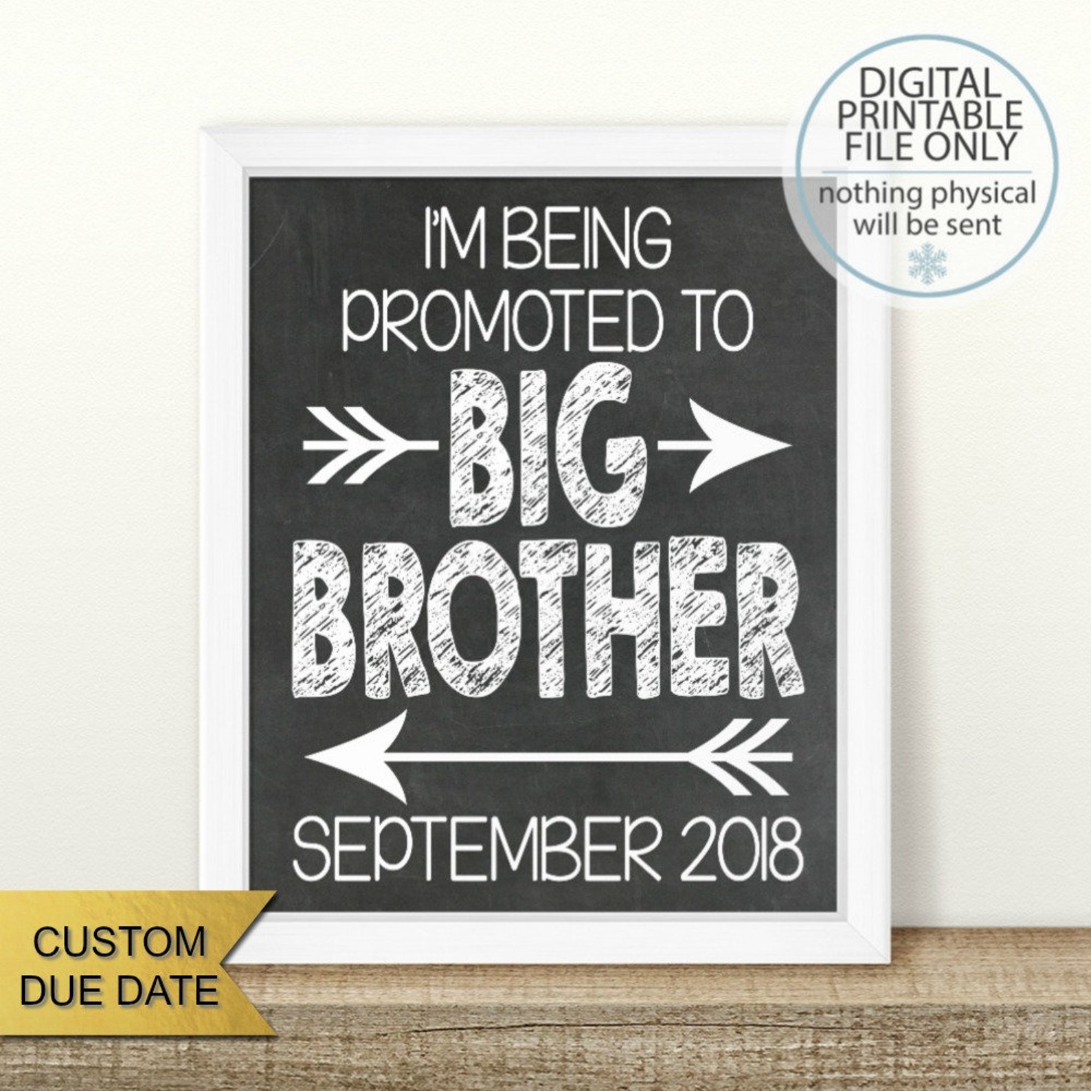 PRINTABLE Pregnancy Announcement Big Brother Announcement | Etsy