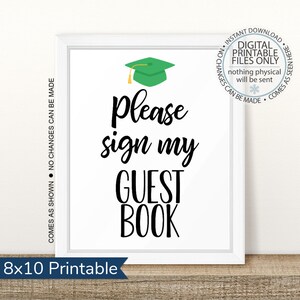 Graduation Guest Book Sign, Sign my Guest Book, Graduation Party, Open House Sign, Graduation Please Sign, Table Sign, Graduation Sign
