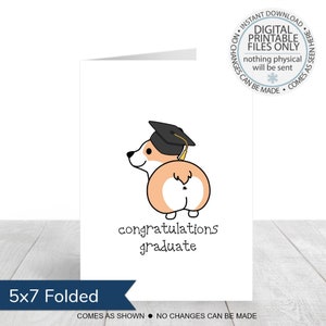 Carte imprimable de remise des diplômes, diplômé de félicitations, carte de remise des diplômes pliante, promotion 2025, diplômé de félicitations, carte de félicitations