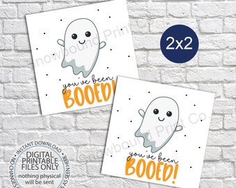 PRINTABLE You've Been BOOED! Happy Halloween! Cute Ghost Gift Tag, Sweet Halloween Boo Tag, Halloween Gift Tag, Halloween Neighbor, Ghost