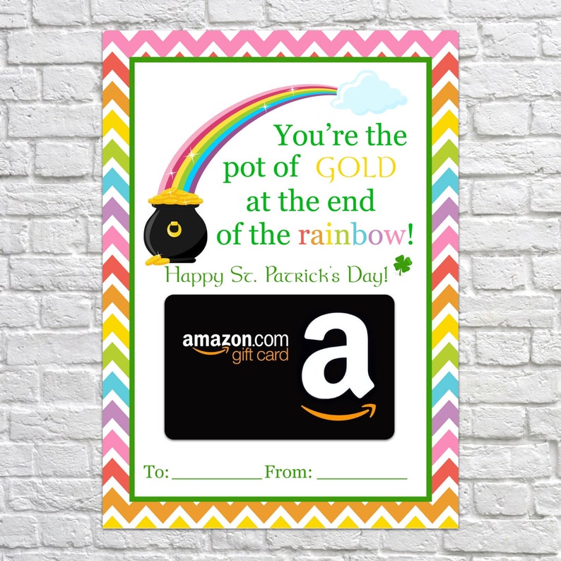 You/'re the pot of gold Patrick/'s Day Gift Card Holder Patrick/'s Day Gift St St Saint Patrick/'s Printable Thank You Gift Card Holders