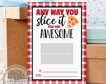 Pizza Thank You Gift Card Holder, Any Way You Slice It, Thank You Gift Card Holders, Employee Appreciation, Teacher Appreciation, Pizza Card
