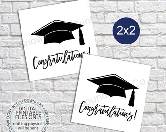 Printable Graduation Gift Tags, Class of 2024, High School, College, Party Favor, Graduation Favor Tags, Thank You Tags, 2024 Graduate