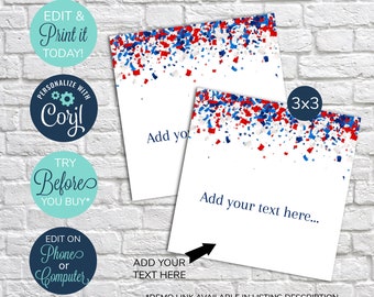 EDITABLE 4th of July Favor Tags, Thank You for Coming Tags, Independence Day, Favor Tags, Gift Bag Tags, Fourth of July Party Favors