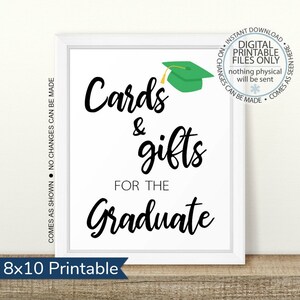 Cards and Gifts for the Graduate, Printable Graduation Sign, Class of 2025, 2025 Graduation Printable, Open House Sign, Graduation Sign