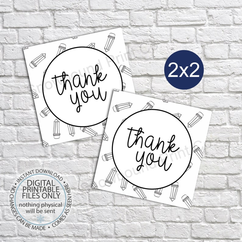 Printable Thank You Teacher Gift Tags Teacher Gift Tags - Etsy