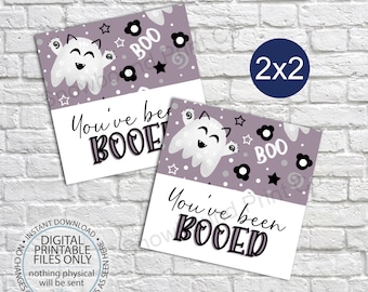 PRINTABLE You've Been BOOED! Happy Halloween! Cute Ghost Gift Tag, Sweet Halloween Boo Tag, Halloween Gift Tag, Halloween Neighbor, Ghost