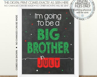 PRINTABLE Big Brother Pregnancy Announcement, I'm Going to be a Big Brother, Christmas Pregnancy Announcement, Christmas Pregnancy Reveal