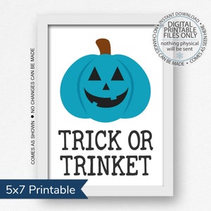 Printable Halloween Teal Pumpkin Project Sign, Allergy Safe Trick Or Treating, Allergy Friendly Home, Non Food Treats, Teal Pumpkin Sign