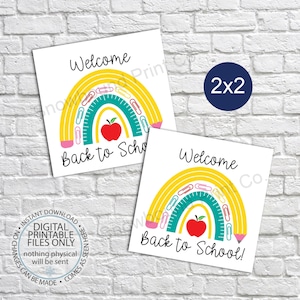 Printable Welcome Back to School Tags, Teacher Gift Tags, First Day of School Tag, Teacher Appreciation Printable, Teacher Favor Tags