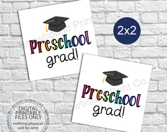 Printable Preschool Graduation Gift Tags, Preschool Grad, Party Favor, Graduation Favor Tags, Thank You Tags, Preschool, End of School Year