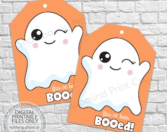 PRINTABLE You've Been BOOed! Happy Halloween! Cute Ghost Gift Tag, Sweet Halloween Boo Tag, Halloween Gift Tag, Halloween Neighbor, Ghost