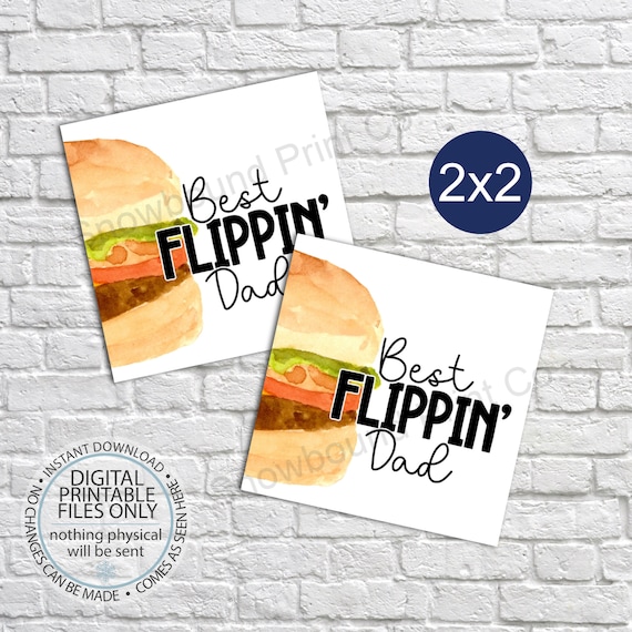 Printable Best Flippin' Dad Tag Father's Day Gift - Etsy