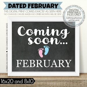 PRINTABLE Pregnancy Announcement, Coming Soon, Printable Pregnancy Sign, Chalkboard Sign, Baby Announcement, boy or girl, Pink or Blue