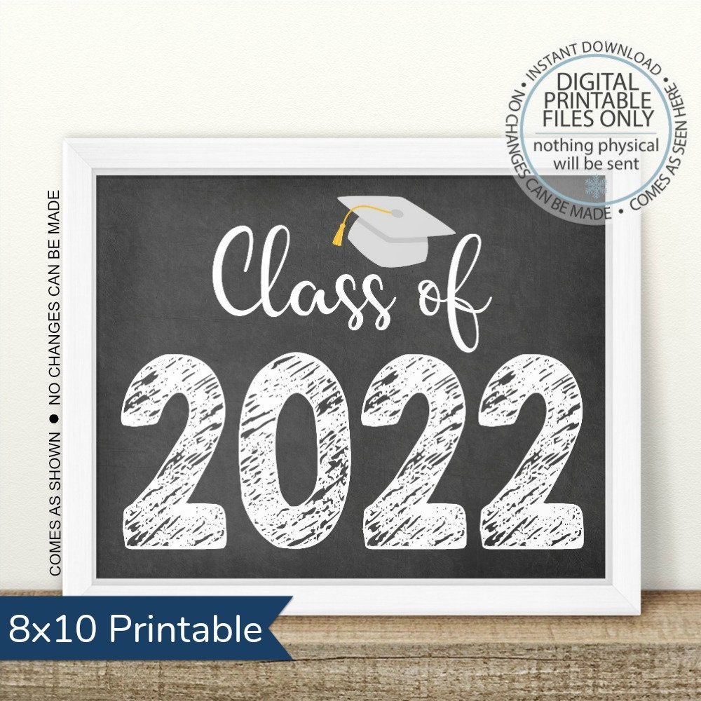 Printable Class of 2022 Graduation Sign Senior Pictures Photo | Etsy UK