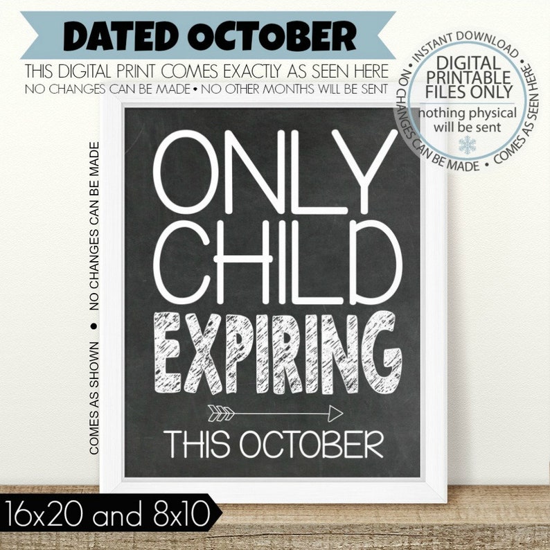 Big Sister Baby Announcement Big Brother Printable Pregnancy Sign Chalkboard Sign PRINTABLE Pregnancy Announcement Only Child Expiring